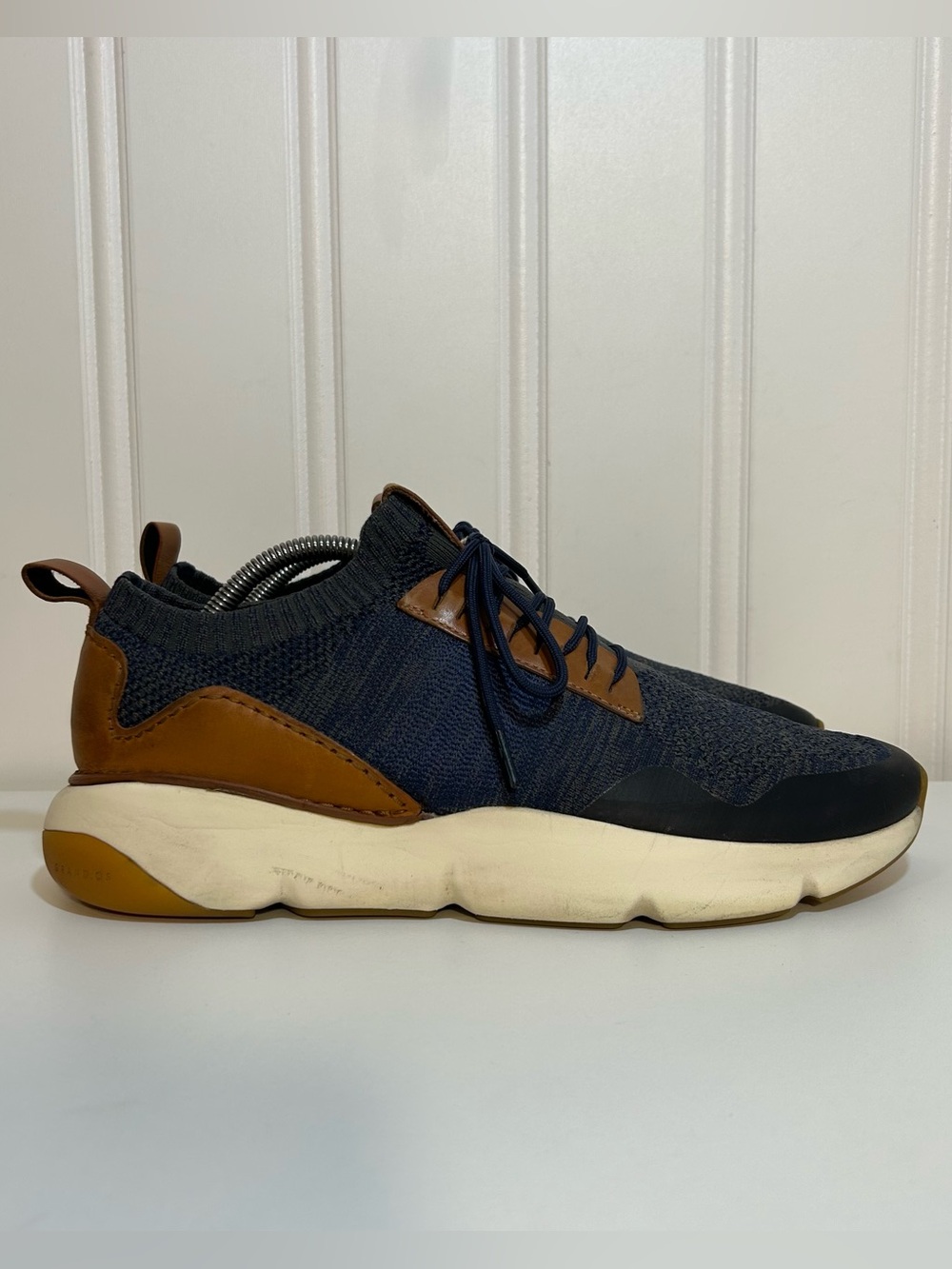 Cole haan zerogrand all day navy blue brown Knit Lace Sneakers in Navy men 11.5